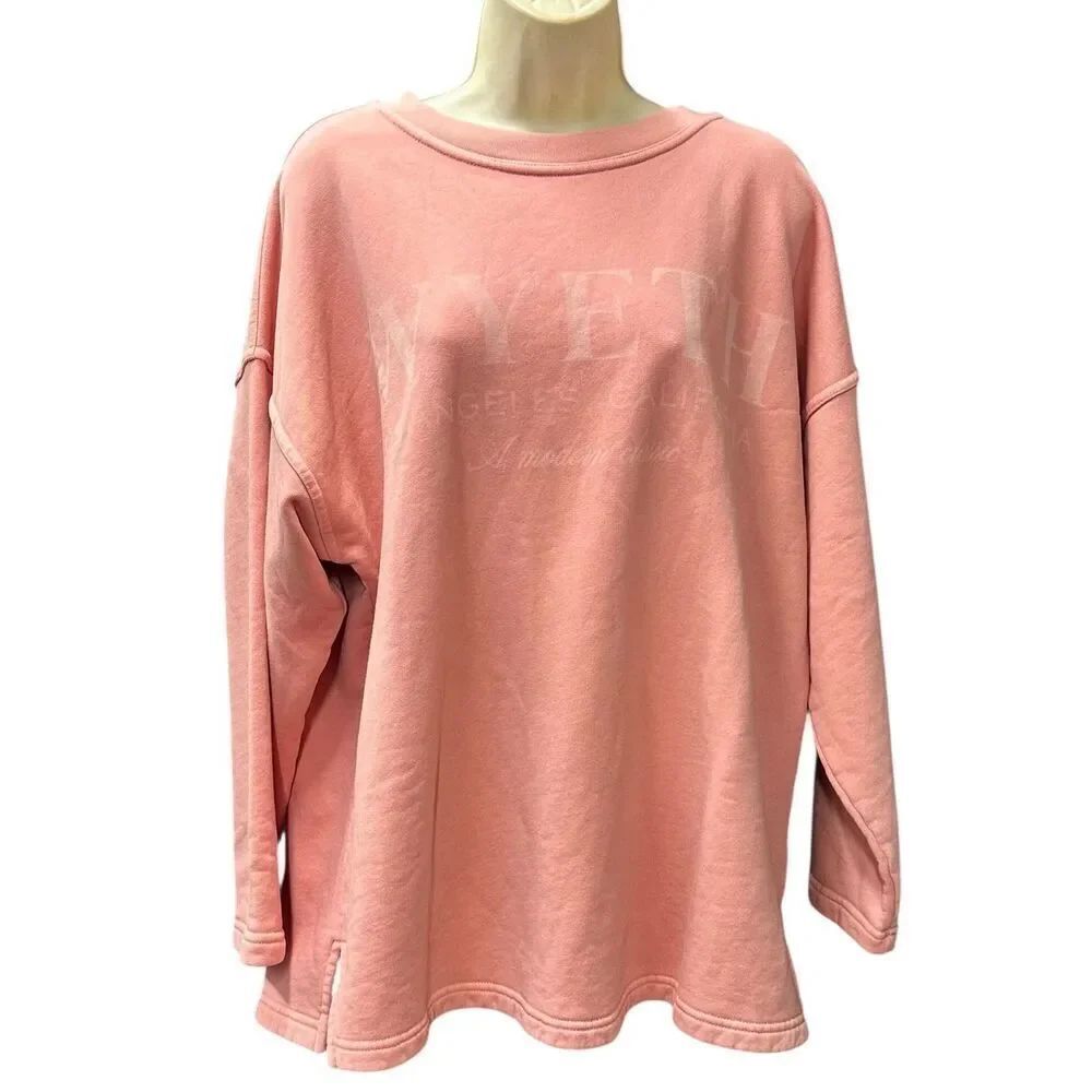Wyeth Oversized Sweatshirt in Coral NWT Size Medium